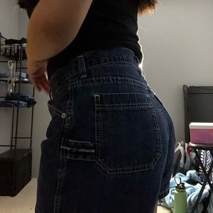High waisted Jordache jean shorts